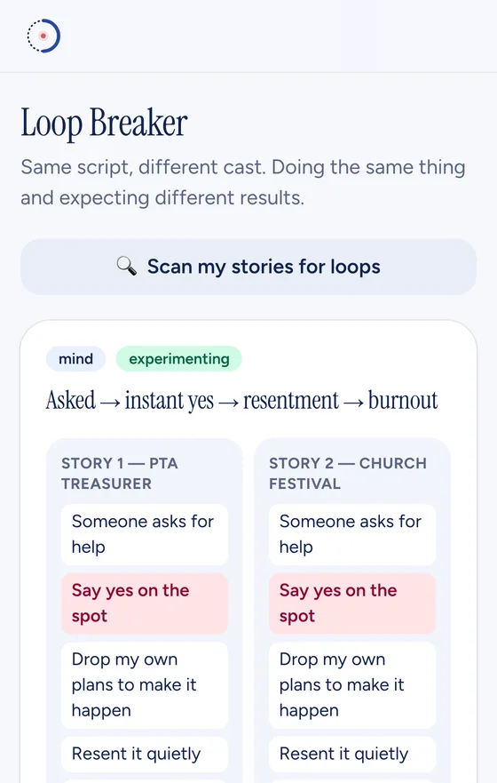 Loop Breaker comparing two stories